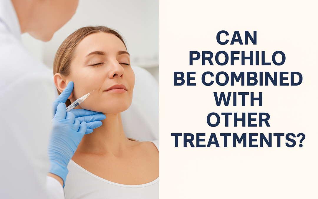 alistic photo of a patient receiving Profhilo as part of a combined aesthetic treatment