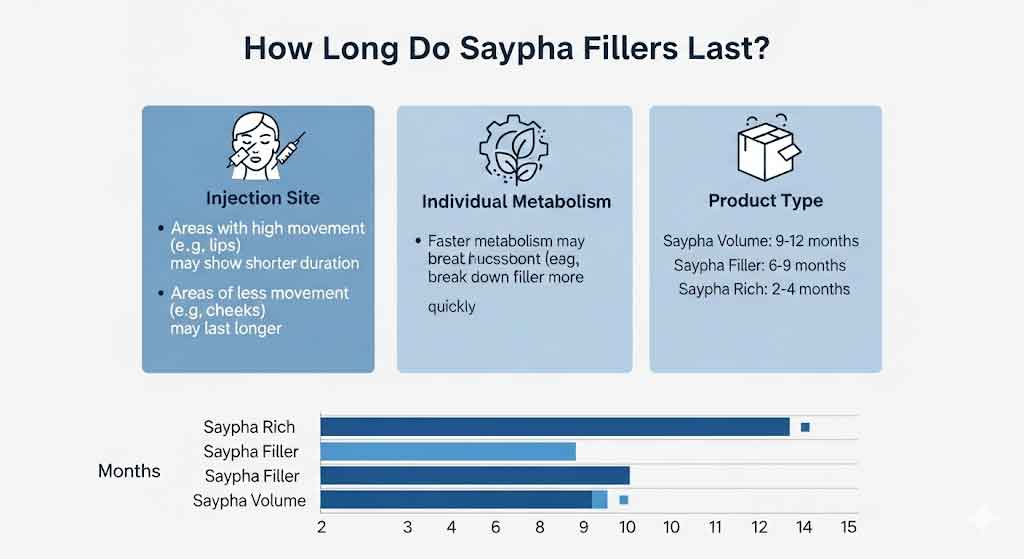 How Long Do Saypha Dermal Fillers Last? Factors That Influence Their Longevity