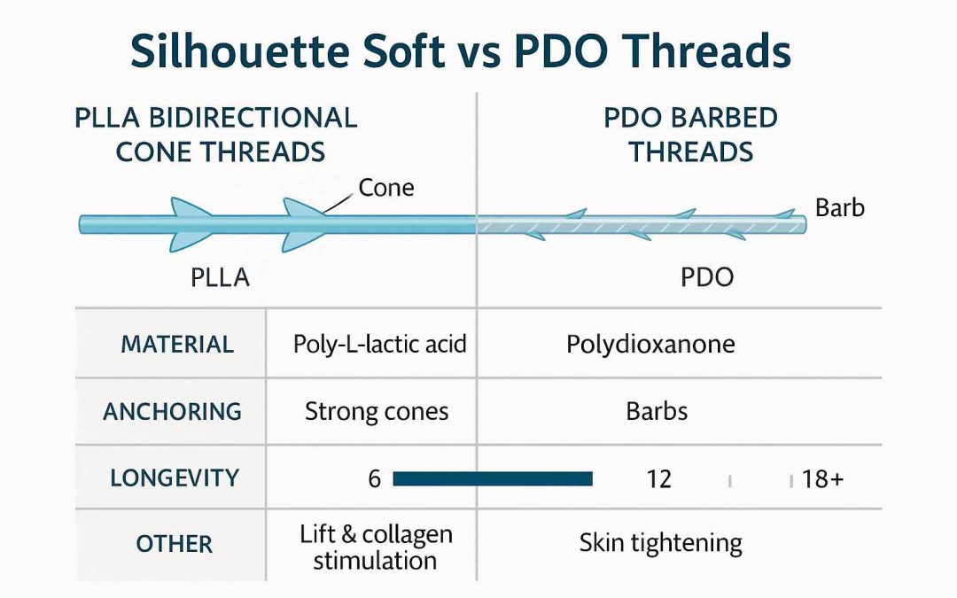 Silhouette Soft Bidirectional Cones (PLLA) vs PDO Barbed Threads: Which System Provides Superior Anchoring?