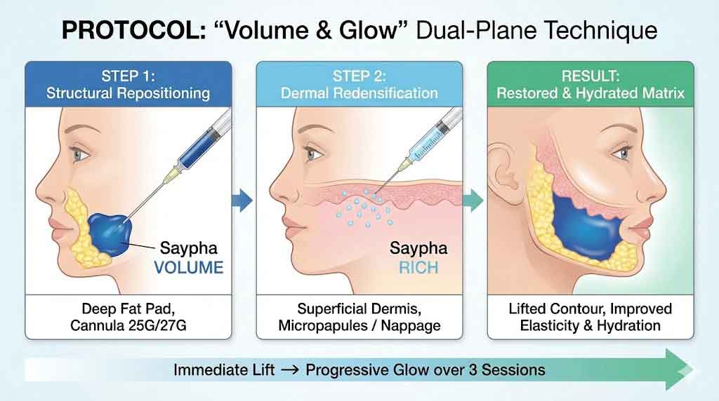 Saypha Volume vs. Saypha Rich Clinical Protocol: Synergistic Approach to Extracellular Matrix Restoration