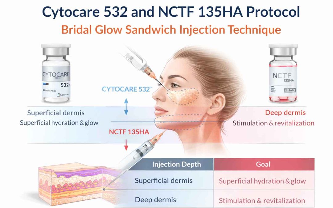 The “Bridal Glow Cocktail”: Immediate Skin Boost Protocol Combining Cytocare 532 and NCTF 135HA