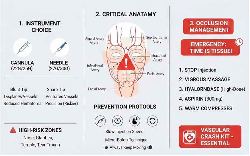 Vascular Safety Protocols in Facial Fillers: A Clinical Guide to Risk Prevention and Cannula Technique
